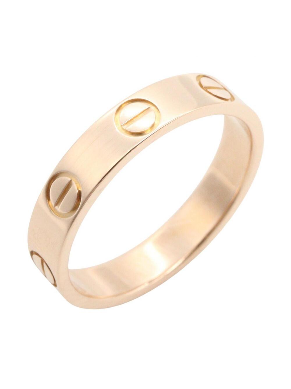 Cartier Mini Love Ring 18Kpg Pink Rose #309597C13B